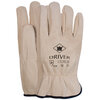 Officers glove grain leather natural colour size xL